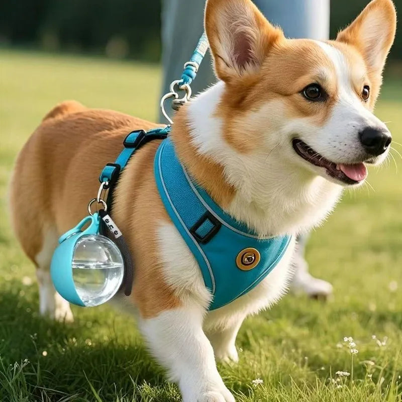 Botella de Agua Portátil para Perros con Tazón Dispensador — Libre de Fugas