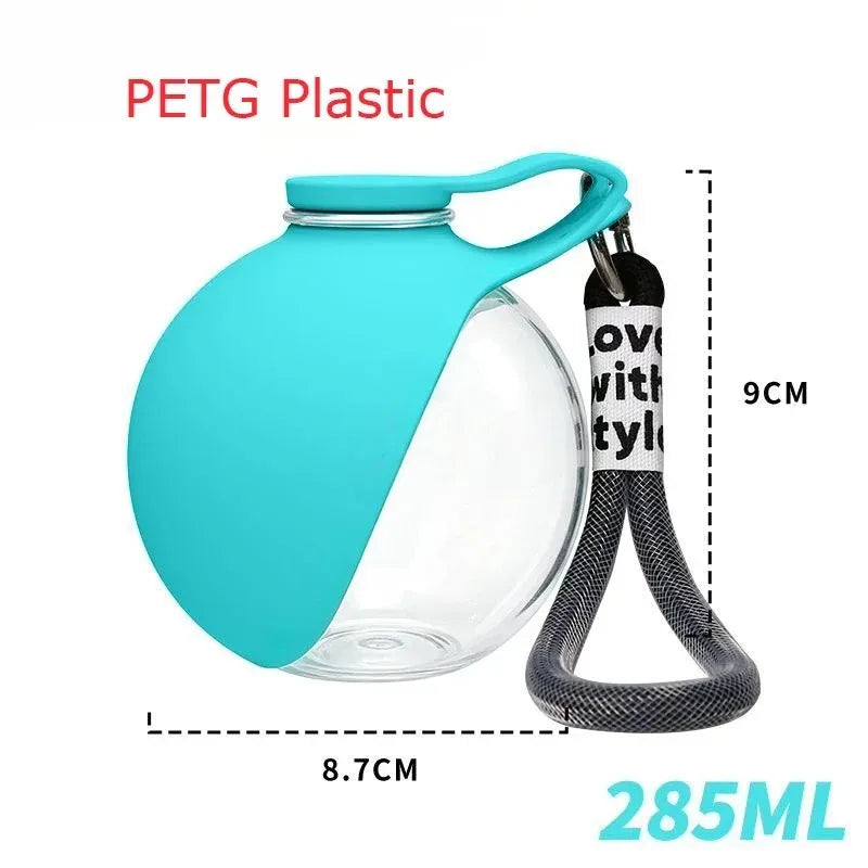 Botella de Agua Portátil para Perros con Tazón Dispensador — Libre de Fugas
